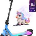NAVEE K100 Series Electric Scooter for Kids 5-11, Adjustable Handlebar/Speed, Digital Pet, 12.4/9.9/7.5 mph, Safe Brake, Foldable, RGB Lights, Smart APP, Growing Adventurer Gift for Boys Girls, UL2272