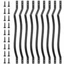 Akenow 26 Pack Deck Balusters, 29.5"X1" Metal Spindles, Heavy Duty Deck Railing,Wave Arc Baluster with Black Screws, Stylish Banisters for Outdoor Stair Deck Porch