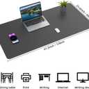 AFIING Large Desk Mat, 47" x 23.6", Black