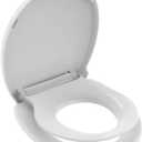 Toilet Seat Round with Toddler Seat 16.5 Inch & Quick Release - Quick Connect, Potty Training Toilet Seat Soft Close, PP Material Safe & Easy Clean, Firm Accessories Stay Tight, White Plastic