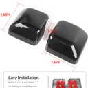 Rearview Mirror Cover Trim Shell Kit Car Rear View Mirror Exterior Decoration Accessories for Jeep Wrangler JL JLU 2018-2022 & Gladiator JT (Carbon Fiber Grain)