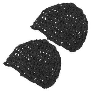 FRCOLOR 2pcs Mesh Crochet Hair Net for Wig Comfortable Sleeping Caps for Women Breathable and Design Elegant Hair Stylish Sleepwear Accessory
