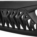 Front Shark Grille Compatible with 2018-2025 Jeep Wrangler JL JLU Gladiator JT w/o TrailCam, Matte Black