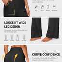 Laite Hebe Wide Leg Pants for Women Loose Yoga Pants with Pockets Petite/Regular/Tall Stretch Casual Lounge Pants (Black, S)