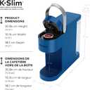 Keurig K-Slim Single Serve K-Cup Pod Coffee Maker, Featuring Simple Push Button Controls And MultiStream Technology, Twilight Blue
