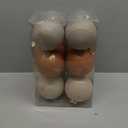 Yunlly 12 Pcs Neutral Textured Christmas Ball Ornaments Rustic Earth Toned Xmas Ornaments Antique Farmhouse Modern Christmas Decor for Tree Home Decor(Brown,Ivory,4 Inch,Rustic)