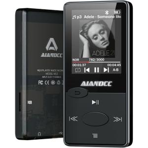 Mp3 Player with Bluetooth 5.3 HiFi Sound, Mp3 Player with FM Radio, Mini Music Player 32GB for Kids Adults, Earphones Included