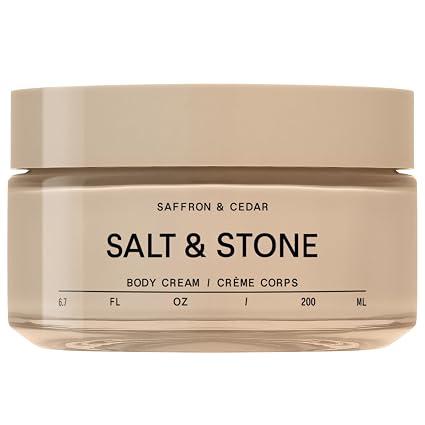 Salt & Stone Body Cream for Dry Skin Women & Men Saffron & Cedar 6.7 fl oz
Hydrating Formula, Deep Hydration & Skin Barrier Support, Healthy Glow, Vegan with Seaweed Extracts, Spirulina & Squalane