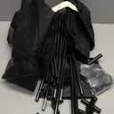 Twira Laundry Basket with Wheels 105L Black x1