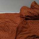 Litanika California King Comforter Set Burnt Orange, 3 Pieces Terracotta Tufted Boho Farmhouse Bedding Comforter Sets, Lightweight Fluffy All Season Comforter Set (104x96In Comforter & 2 Pillowcases)