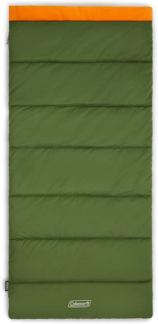 Coleman Big Game 0F Big & Tall Sleeping Bag, Cold Weather Adult Sleeping Bag with Sherpa & Flannel Lining and 2-Way Zipper, Fits Campers up to 6'5"