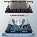 Inflatable Travel Seat Cushion, Built-in Air Pump Car Airplane Chair Cushion for Long Flight Driving Sitting, Office Chair Wheelchair, Pressure Sore Relief, for Sciatica,Coccyx & Buttock Bed Sore SC01