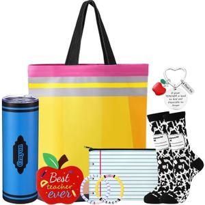 Sieral Graduation Teacher Appreciation Gifts for Women Thank You Teacher Gifts Set First Day of School Appreciation Favor Basket Set of 8(Pencil)