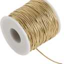 Morex Ribbon 1318/50-634 Stretch Cord Polyester Ribbon, 50 yd, Gold