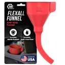 TEC Products FlexAll Anti-Kink Funnel - Long Flexible Funnel with Hose for Automotive Use - Durable Nitrile Rubber - Car Oil Change, Transmission Fluid, Diesel, Gas - Made in USA (9 x 3.95 Inches)