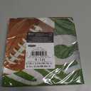 Creative Converting Football Field Disposable Party Paper Napkins, 16 Count, Brown 6 Pack