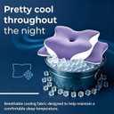 Cervical Pillow for Neck Pain Relief, Hollow Design Odorless Memory Foam Pillows with Cooling Case, Adjustable Orthopedic Bed Pillow for Sleeping, Support for Side Back Sleepers (Purple), Queen