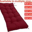 Waterproof Bench Cushions for Outdoor/Indoor Furniture,Tufted Patio Bench Seat Cushion, Swing Seat Cushion,Garden Loveseat Cushions,Waterproof Cushions for Lounger Garden (Purple, 39.3x19.7in)