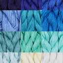 KCS 328 Yards(300 Meters) Mercerized Pearl Cotton Crochet Needlepoint Thread,Size 5, 12 skeins,Mixed Color 03