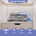 10 Pack Jumbo Vacuum Storage Bags with Hand Pump, 80% Storage Space Saving, Sturdy Leak-Free Space Saver Vacuum Seal Bags for Clothing, Vacuum Compression Bags for Travel Lugggage Blankets Comforters