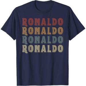 Vintage Cool Ronaldo First Name Funny Love Heart Ronaldo T-Shirt (Small)