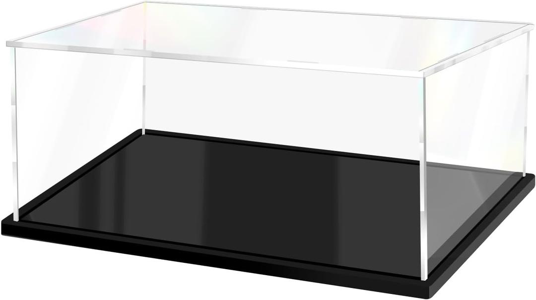 Thickened Clear Acrylic Display Case for Lego Assemble Collectibles Acrylic Box Alternative Protective Display Case for Action Figures Home Hobby Toys (14x10x6 inch; 35x25x15 cm)