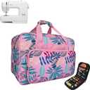 Sewing Machine Bag, Large Sewing Machine Carrying Case with Accessory Pockets, Universal Travel Tote Organizer Fits Brother/Singer/Janome (Pink)