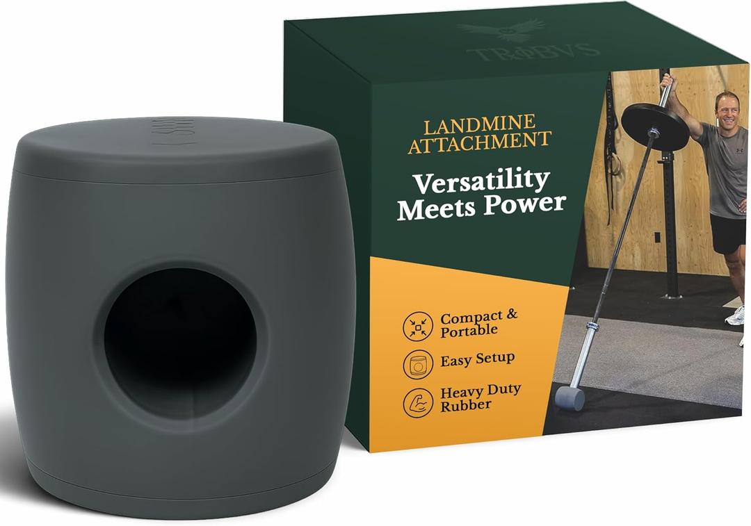 X Landmine Attachment Compact Rubber Fits Olympic Bars for Presses, Rows, Squats & Core Training Portable for Home & Gym Workouts