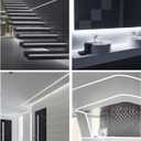 ALITOVE 32.8ft COB Led Strip Light White 6500K Super Bright 24V LED Rope Lights with Remote Dimmable 3200LEDs CRI90+ Uniform Glow LED Tape Light for Mirror Under Cabinet Living Room Study Wardrobe