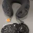 ATOMUS Neck Pillow Set with Eye Mask & Earplugs - Memory Foam Travel Pillow, Adjustable Strap, Removable Cover, 360° Support for Airplane, Office, Home