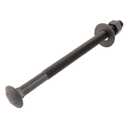 1/2 in. x 8 in. Black Carriage Bolt Kit Includes 12 Bolts, 12 Washers, and 12 Nuts, Ceramic Black Ruspert Coated for Exterior Use - 2X Rust Resistance of Galvanized by Makers Bolt