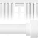 HEI! DEAR White Curtain Rods for Windows 66 to 120 In(5.5-10ft),1 Inch Adjustable Curtain Rod,Heavy Duty Curtain Rods,Modern Decorative Window Curtain Rod,Telescoping Single Drapery Rods 66-120",White