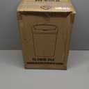 BestOffice | 13 Gallon Plastic Trash Can with Lid | Red | Automatic Touchless Garbage Can | Odor Control | Modern Oval Design | Easy to Clean | Fits Any Kitchen, Bathroom, Office or Home, Plastic, Red