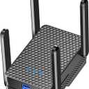 2026 WiFi 6 Extender Signal Booster, Longest Range up to 19980 sq.ft for Home, AX3000 Dual Band WiFi Repeater, Wireless Internet Extender with Gigabit Ethernet Port, 10X Faster Access Point, Onemesh Black Glossy)