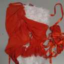 BIGFOX Women's Christmas Babydoll Lingerie, Red Cami Halter Plush Collar Mesh Chemise Bodycon Tube Nightie for Party, Sleep