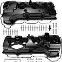 Left & Right Aluminum Engine Valve Covers w/Gasket Compatible with Ford EXPEDITION F-150 F150 TRANSIT 150 250 350 HD LINCOLN NAVIGATOR 3.5L V6 TURBOCHARGED 2013-2022 BL3Z-6582-H DL3Z-6582-C