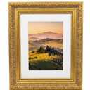 15x18 Traditional Gold Complete Wood Picture Frame with UV Acrylic Plexiglass