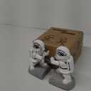 Space Theme Bookends - Astronaut Kids Book Stoppers, Heavy Duty Resin Bookends for Shelves (D-Silver Color)