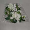 2 Pcs Artificial Flowers Garland for Outdoors White Faux Gardenia Garland 12Ft Silk Rose Hanging Vines Floral for Wedding Arch Party Wall Garden Ceremony Backdrop Fence Spring Decor