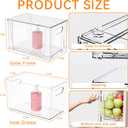 Yieach 4 Pack Large Stackable Storage Drawers,11Deep Under Cabinet Organizer,Baby Bottle Organizer,Clear Stacking Pull Out Drawer,Acrylic Storage Containers Bins for Organizing Snack,Medicine,Makeup