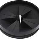 Garbage Disposal Splash Guards 3 3/8" Sink Baffle QCB-AM Replacement for InSinkErator Evolution Series, Upgraded Removable Quiet Collar Drain Plugs, Garbage Disposer Accessories, Black