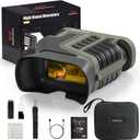 4K Night Vision Goggles, 80X Total Magnification, 64GB TF Card | 10X Optical + 8X Digital Zoom, 1315FT Infrared Night Vision, Ideal for Camping & Outdoor Use