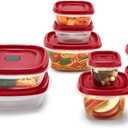 Rubbermaid Easy Find Lids Set of 9 Storage Containers BPA Free 2066483 Red