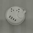 NTONPOWER Travel Power Strip, Travel Essentials, Cruise Essentials 3 Outlets 4 USB Ports(2 USB C), 4FT Wrapped Around Extension Cord for Travel Cruise Ship Beach Vacation Essentials White