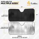 EcoNour Accordion Car Windshield Sun Shade | Reflective Car Window Shades for UV & Sun Protection | Foldable Windshield Cover Keeps Interior Cool | 26 x 56 Inches