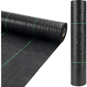 6ft x 300ft Weed Barrier Landscape Fabric Heavy Duty Premium Weed Control Fabric Durable & Eco-Friendly Weed Block Gardening Mat (3.2oz) (LTTY-W6-300)