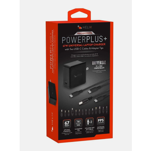 Helix 65W Universal USB-C Laptop Charger Power Adapter (ETHNBC65U) Black