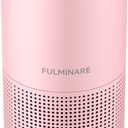 FULMINARE Air Purifiers for Bedroom H13 True HEPA Air Filter, Quiet Air Cleaner With Night Light, Portable Small Air Purifier for Home, Office, Living Room (Pink)