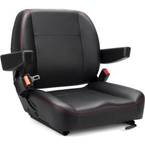 Universal Forklift Seat, Tractor Seat, with Micro Switch, Armrest, and Safety Belt, for Tractor, Mower, Skid Loader, Telehandler, Backhoe, Excavator, Dozer