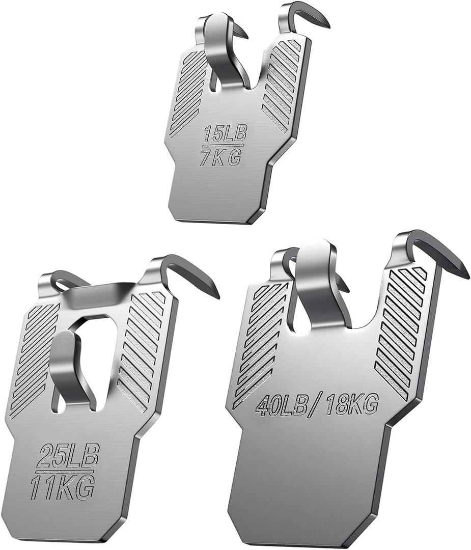 15 25 40 lb Drywall Picture Hangers Claw: 25 Pack Heavy Duty Damage Free Wall Picture Hanging Hooks - Art Mirror Photo Frame Sawtooth Wire D Ring Hanger Kit for Room Office Decor